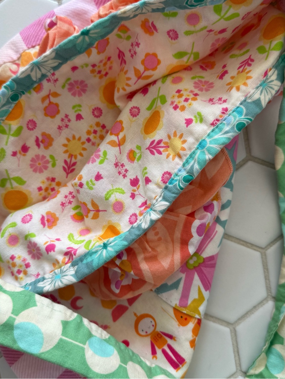 Platinum Kids Pink & Multi-Color Patterned Tote Bag - Picture 5 of 5